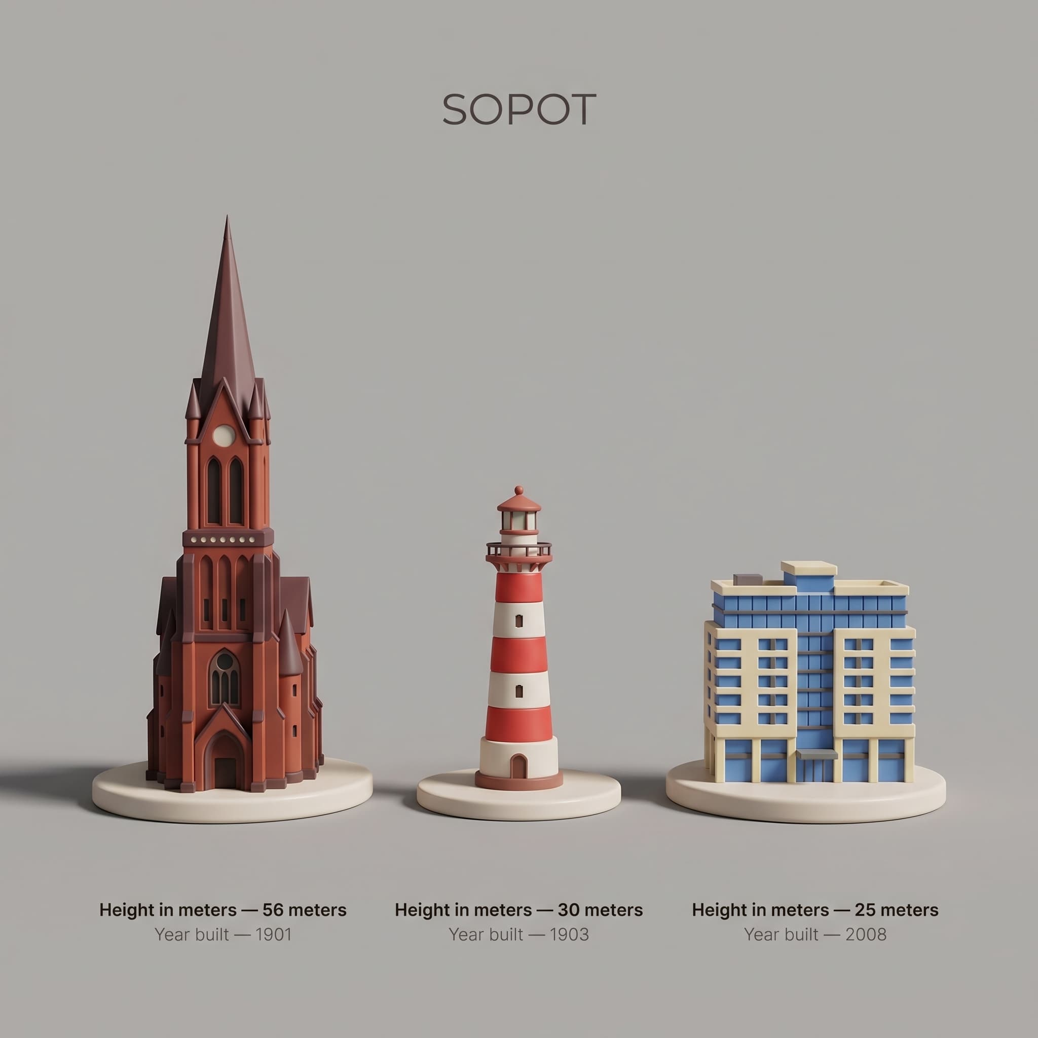 Create a miniature 3D view of city's tallest buildings